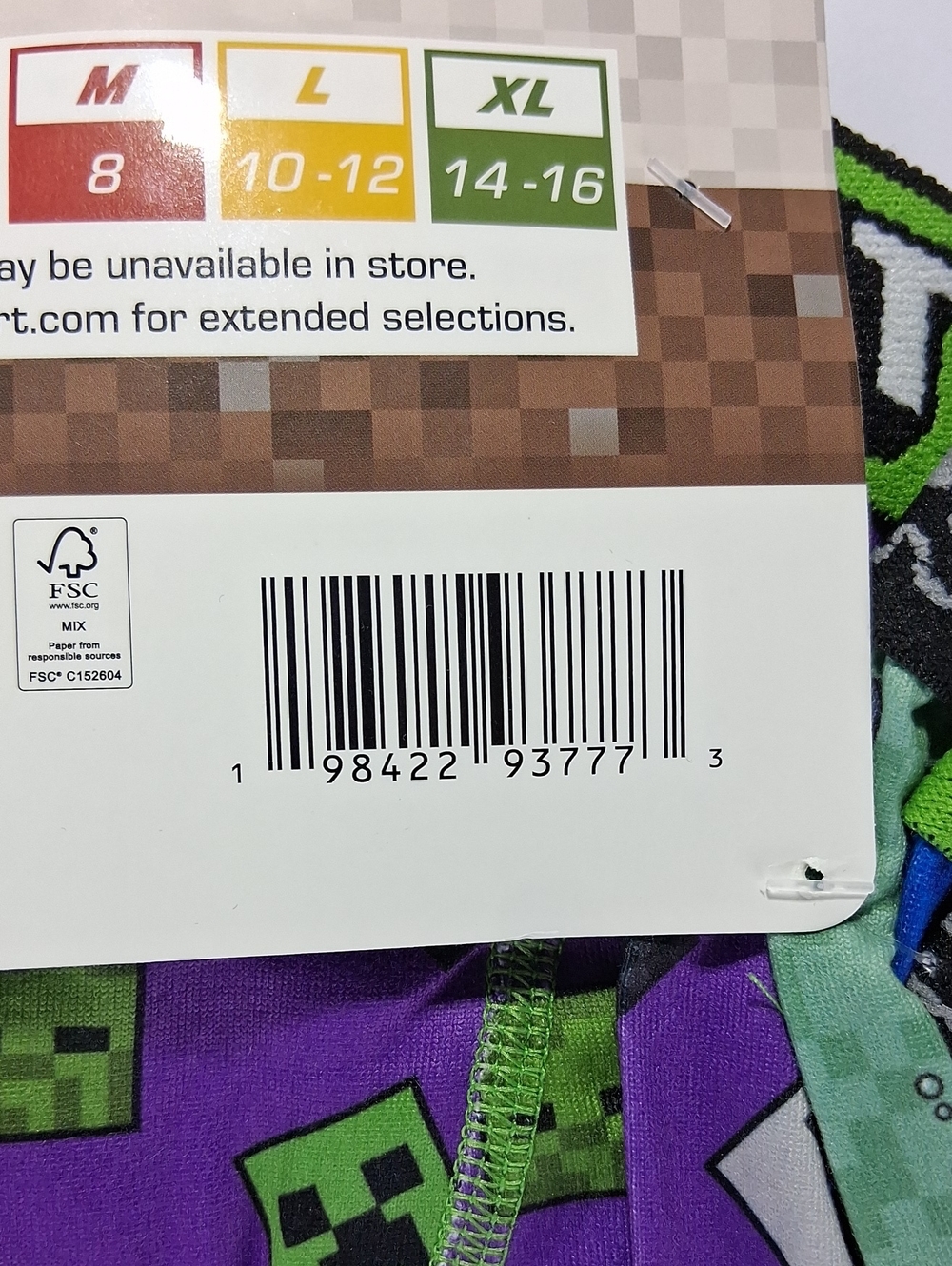 Boys Minecraft Boxer Briefs Size 8 Medium 4 Pack NWT - Picture 9 of 10